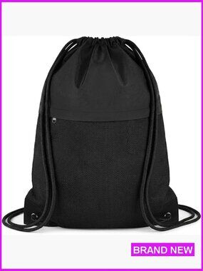 Drawstring Backpack Gym Bag Lightweight Cinch Sports Sackpack Beach Travel Yoga